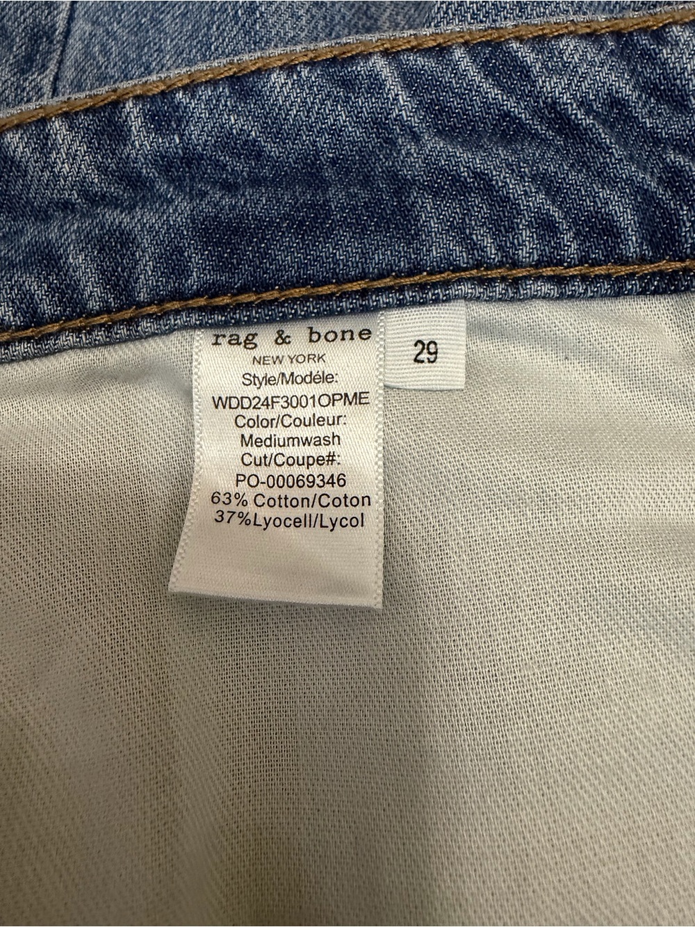 Rag & Bone Lori Mid Rise Crop Wide Leg Jeans Medium Wash Denim Size 30 - Picture 6 of 8